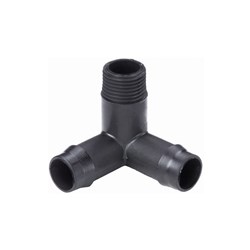 Philmac Elbow Corner Poly Barbed 19mm x 1/2" MI BSP