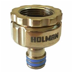 Holman Tap Adaptor Grip N Lock Universal Brass 18mm