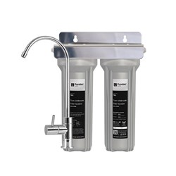 Puretec TW1 Twin Undersink Water Filter System w/ Pressure Limit Valve