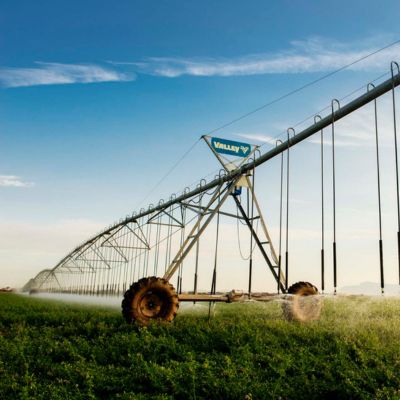Centre pivot irrigation from above