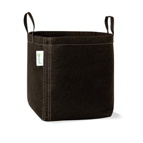GeoPot Fabric Pot Black with Handles