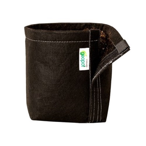 GeoPot Fabric Transplanter Pot Black with Velcro Seam